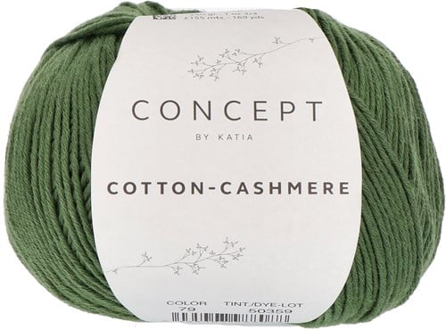 Katia Cotton Cashmere 79 Pine Tree Green
