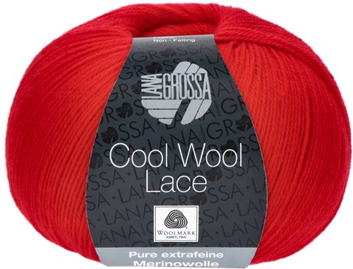 Lana Grossa Cool Wool Lace 022 Flaming Red