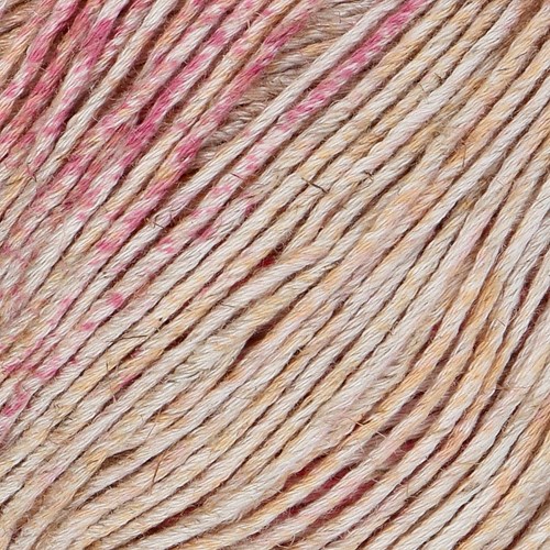 Lana Grossa Solo Lino Print 157 Light Beige / Rose / Carnation / Antique Pink-2