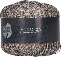 Lana Grossa Alessia 103 Black / copper / silver / hemp