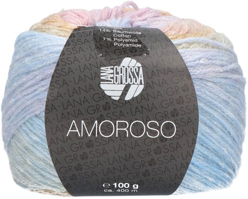 Amoroso Omslagdoek Breipakket 1 Soft blue / pink / lilac / sand yellow / light olive-2