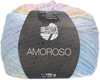 Lana Grossa Amoroso 002 Soft blue / pink / lilac / sand yellow / light olive