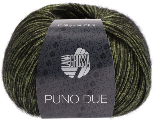 Lana Grossa Puno Due 010 Olive/black