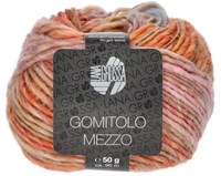 Lana Grossa Gomitolo Mezzo 128 Taupe/clementine/orange/gray beige/lilac/peach/rose