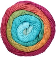 Lana Grossa Gomitolo Aloha 310 Gray green / red violet / old pink / rust / yellow / jade / petrol / turquoise