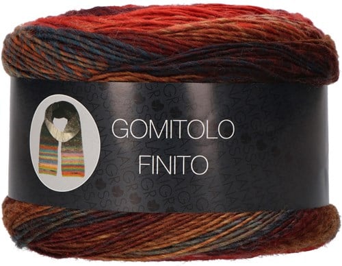 Lana Grossa Gomitolo Finito 559 Red/eggplant/mustard/petrol