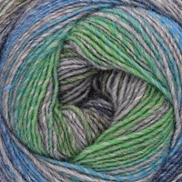 Lana Grossa Gomitolo Bene 754 Green/gray/medium blue/jeans/dark blue-2