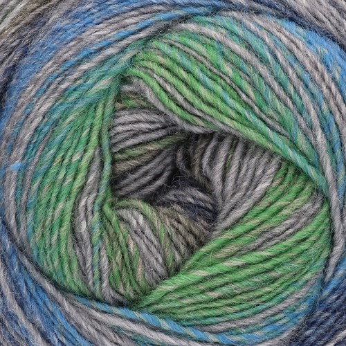 Lana Grossa Gomitolo Bene 754 Green/gray/medium blue/jeans/dark blue-2