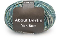 Lana Grossa About Berlin Yak Salt 625 Petrol / Light gray / Dark green