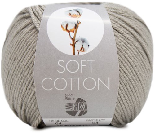 Lana Grossa Soft Cotton 004 Green/Grey