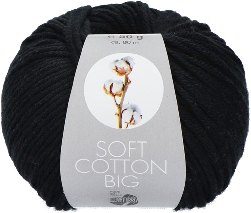 Lana Grossa Soft Cotton Big 25 Black