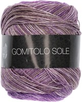 Lana Grossa Gomitolo Sole 919 Violet - Rose - Pink - Grey Beige - Grey Brown