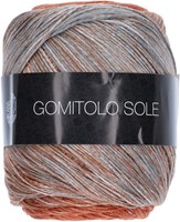 Lana Grossa Gomitolo Sole 921 Terracotta - Gold Brown - Light Brown - Grey - Blue
