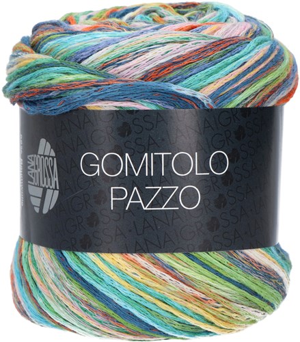 Lana Grossa Gomitolo Pazzo 813 Blue / green / orange colored