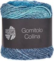 Lana Grossa Gomitolo Collina 1011 petrol blue/dark blue/ink blue/turquoise/blue
