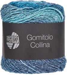 Lana Grossa Gomitolo Collina 1011 petrol blue/dark blue/ink blue/turquoise/blue