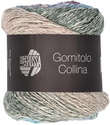 Lana Grossa Gomitolo Collina 1012 tulipwood/purple/light blue/mint/grège