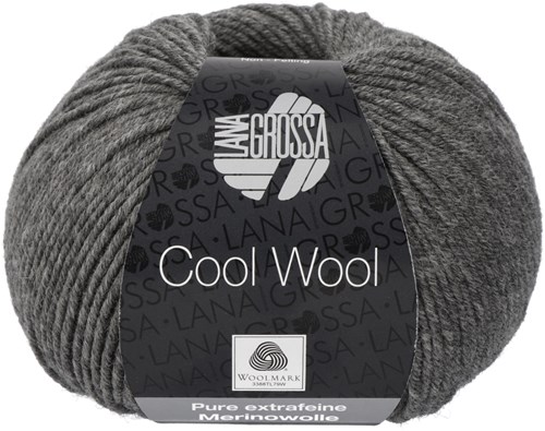 Lana Grossa Cool Wool 412 Donkergrijs gemêleerd