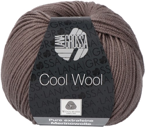 Lana Grossa Cool Wool 558 Grijsbruin