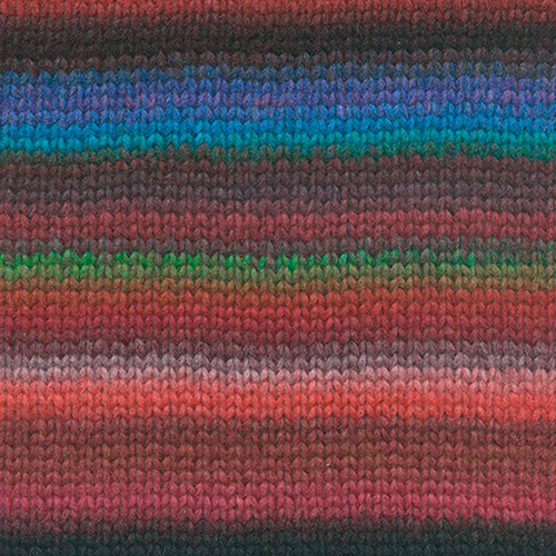 Lang Yarns Cloud 005 Bordeaux/Groen/Blauw-2