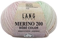 Lang Yarns Merino 200 Bebe Color 355 Multicolour green/salmon/lilac