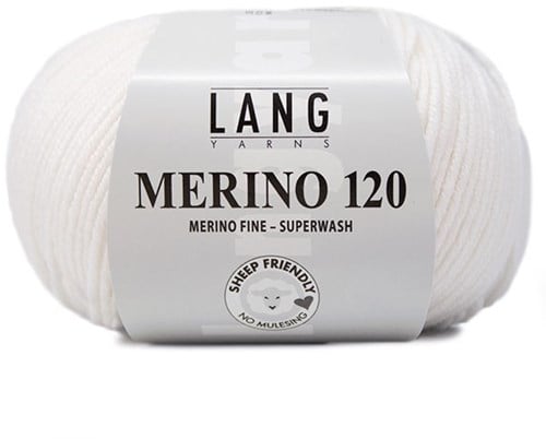 Lang Yarns Merino 120 0001 Wit