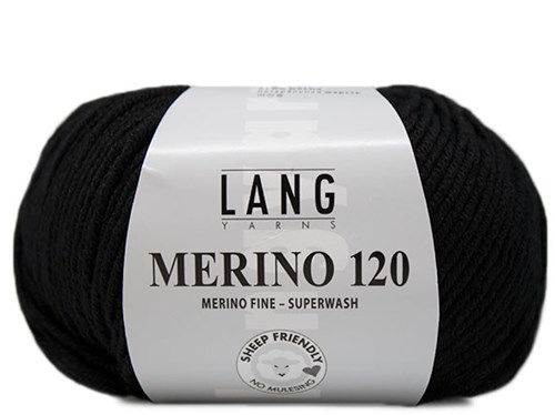 Lang Yarns Merino 120 0004 Zwart