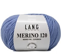 Lang Yarns Merino 120 0021 Licht Jeansblauw