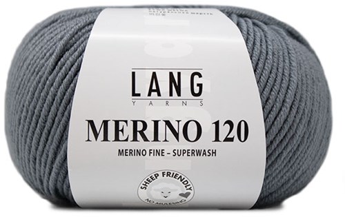 Lang Yarns Merino 120 0124 Muisgrijs