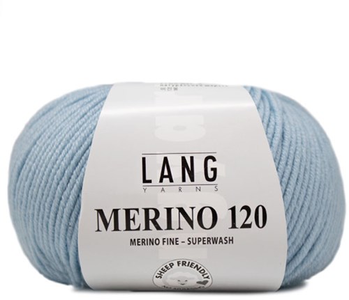 Lang Yarns Merino 120 173 Ice Blue
