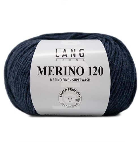Lang Yarns Merino 120 234 Dark Jeans Mélange
