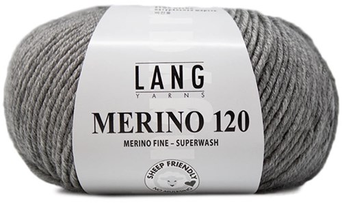 Lang Yarns Merino 120 324 Grey Mélange