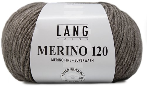 Lang Yarns Merino 120 0326 Donker Beige Gemêleerd