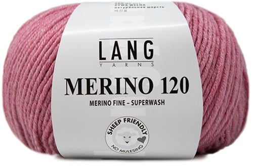 Lang Yarns Merino 120 0348 Rosa Gemêleerd