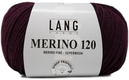 Lang Yarns Merino 120 0390 Aubergine