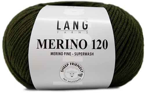 Lang Yarns Merino 120 498 Leads Green