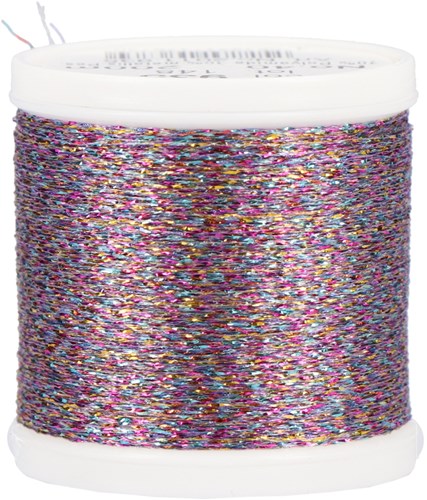 Rico Sticktwist Metallic Borduurgaren No. 40 200m 935 Rainbow/Pink