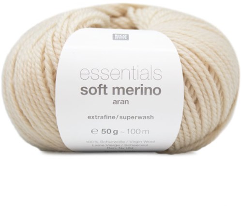 Rico Essentials Soft Merino Aran 061 Créme
