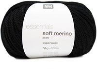 Rico Essentials Soft Merino Aran 090 Black