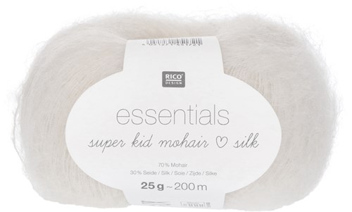 Rico Essentials Super Kid Mohair Loves Silk 1 White