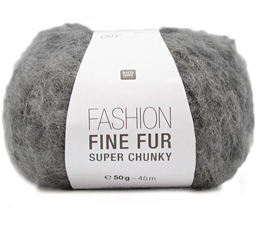 Rico Fashion Fine Fur Super Chunky 5 Grey