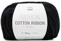 Rico Fashion Cotton Ribbon Chunky 08 Zwart