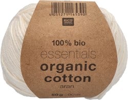 Rico Essentials Organic Cotton Aran 001 White