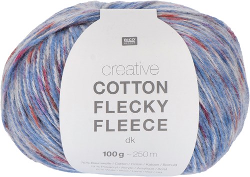Rico Creative Cotton Flecky Fleece DK 010 Aqua