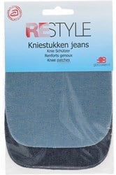 Restyle Kniestukken Jeans 10 cm x 9 cm Opstrijkbaar (2 stuks)