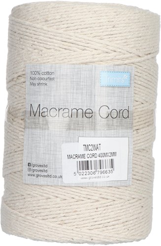 Trimits Macramé Cord Natural 400m x 2mm
