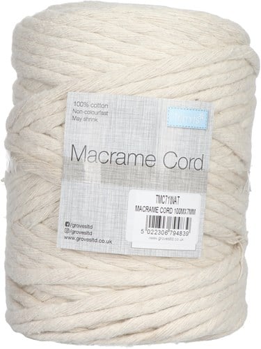 Trimits Macramé Cord Cotton 100m x 7mm 06 Natural (1.0 kg)