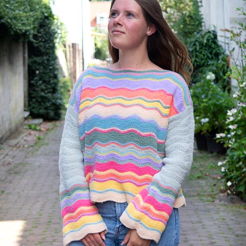 Felt-it Chevron Strepentrui Haakpakket Maat L/XL-2