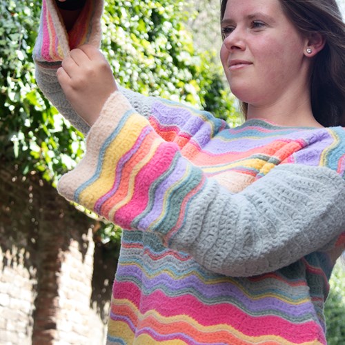 Felt-it Chevron Strepentrui Haakpakket Maat L/XL-3