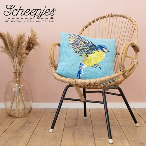 Scheepjes CKAL Blue Tit Cushion kit